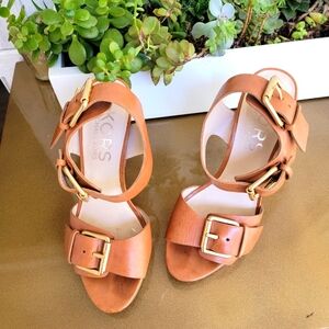 Michael Kors Brown Leather Sandals